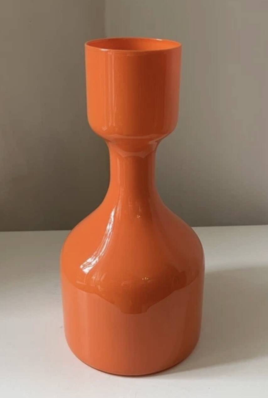 Opaline vase, typical design of the 1970s.