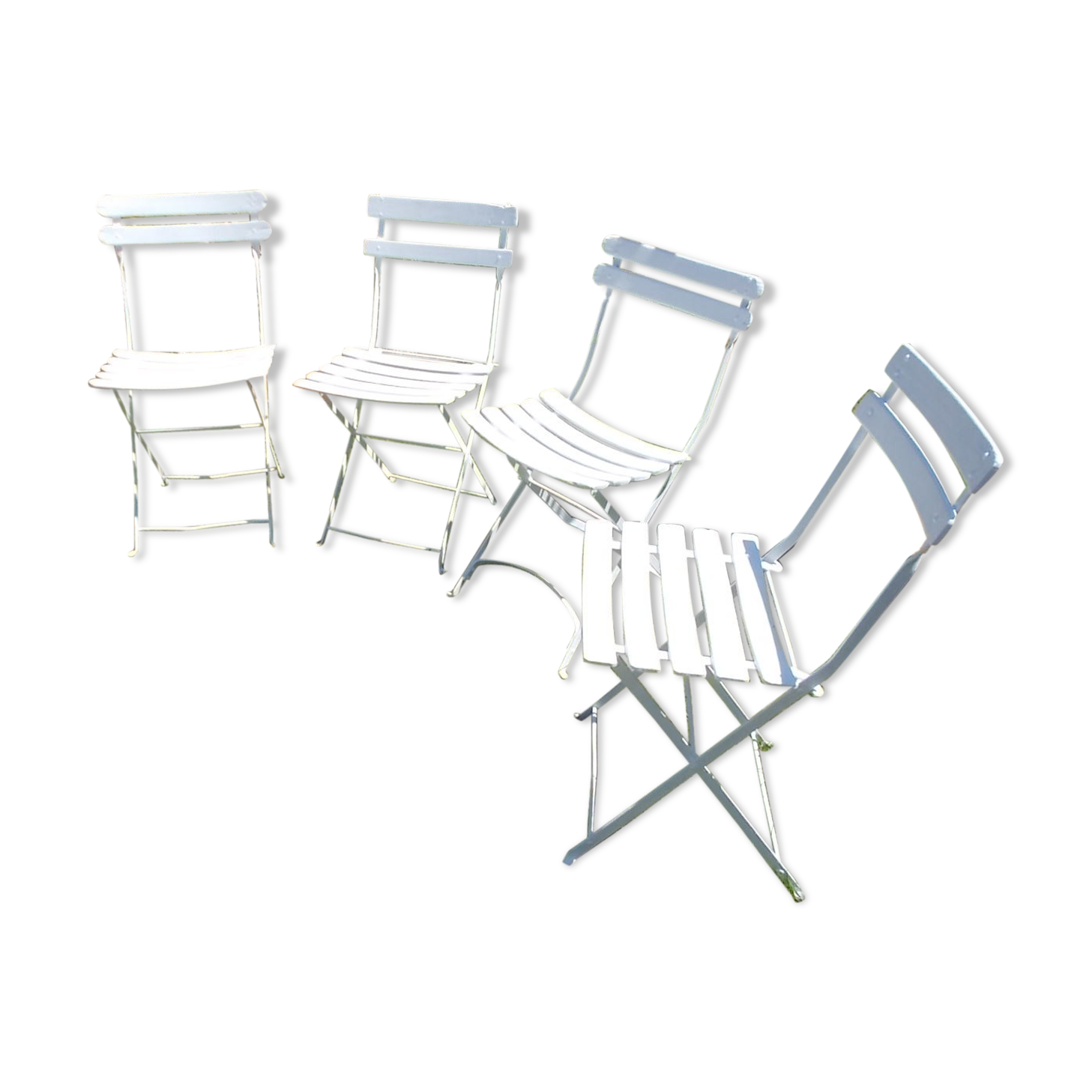 Set of 4 vintage garden chairs