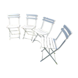 Set of 4 old garden chairs