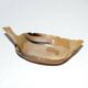 Vintage 1970s natural horn leaf tray - leaf bowl