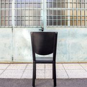 Black leather chairs by Enrico Pellizzoni, 1970s,