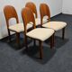 Quatre chaises à manger design danois vintage par Holstebro møbelfabrik a/s