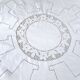 Square tablecloth 1900 very embroidered for round table