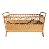 Vintage rattan children's bed (with new mattress)