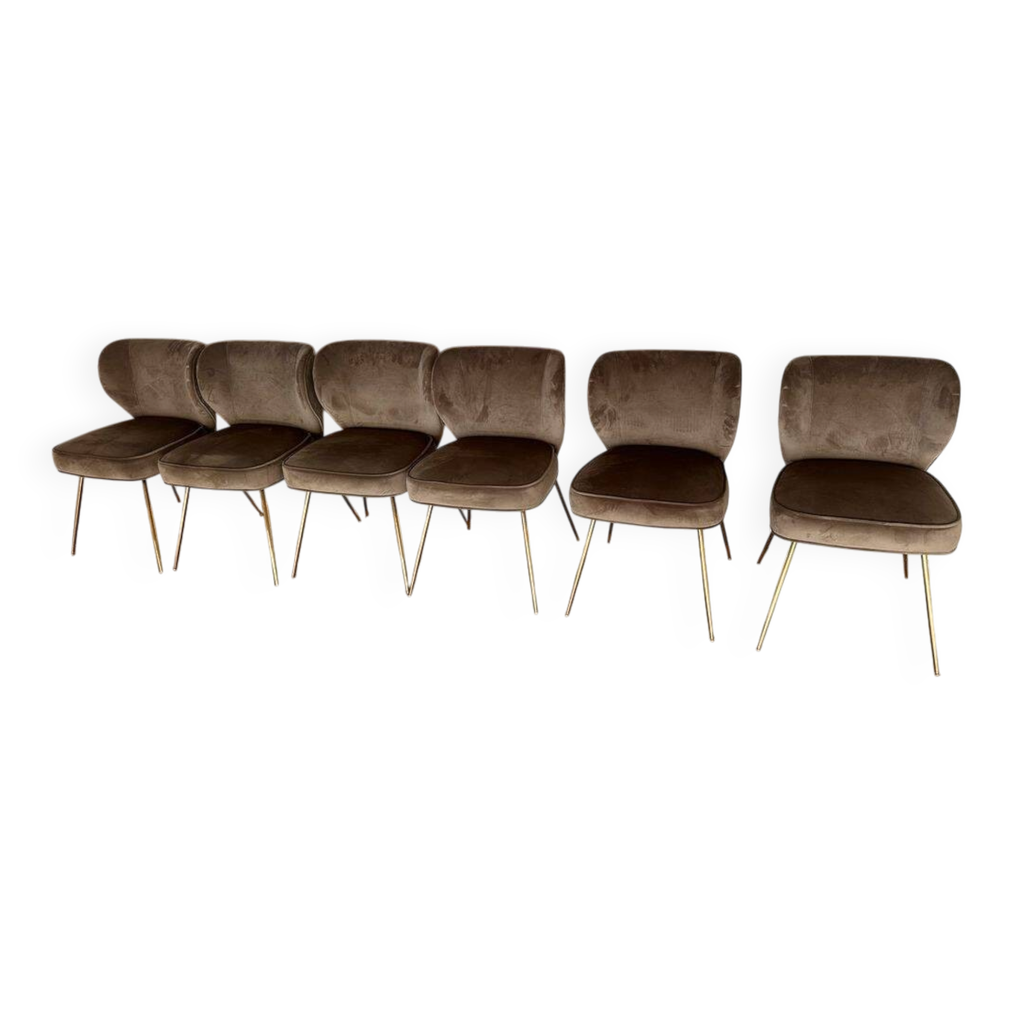 6 chairs nv gallery wayne velvet excellent condition, almost new