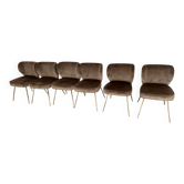 6 chaises nv gallery wayne velours excellent etat, quasi neuves