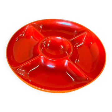 Vintage orange decorative bowl from the 70s.
