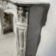 Louis XV style white Carrara marble fireplace, 19th century.