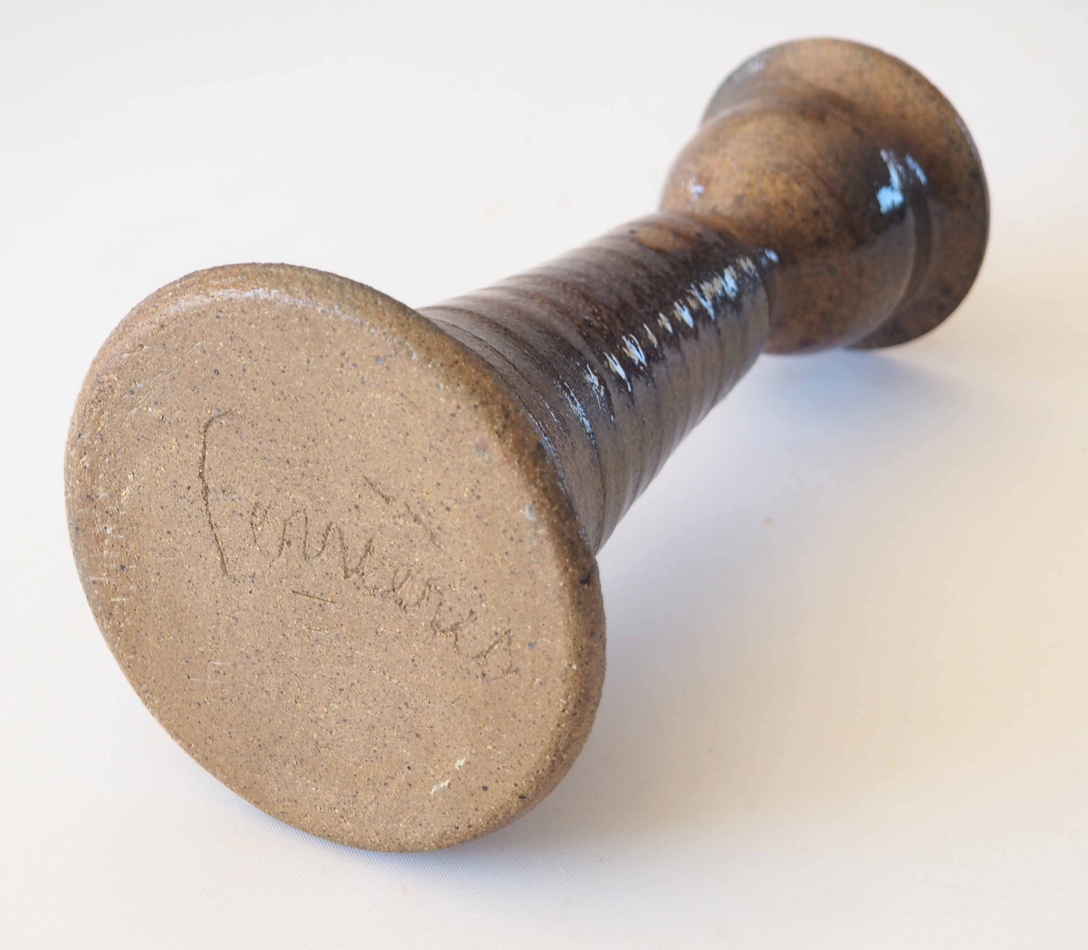 Stoneware candle holder