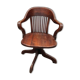 Old American office chair rounded around 1940 in oak
