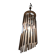 Walnut and plexiglass tube pendant light