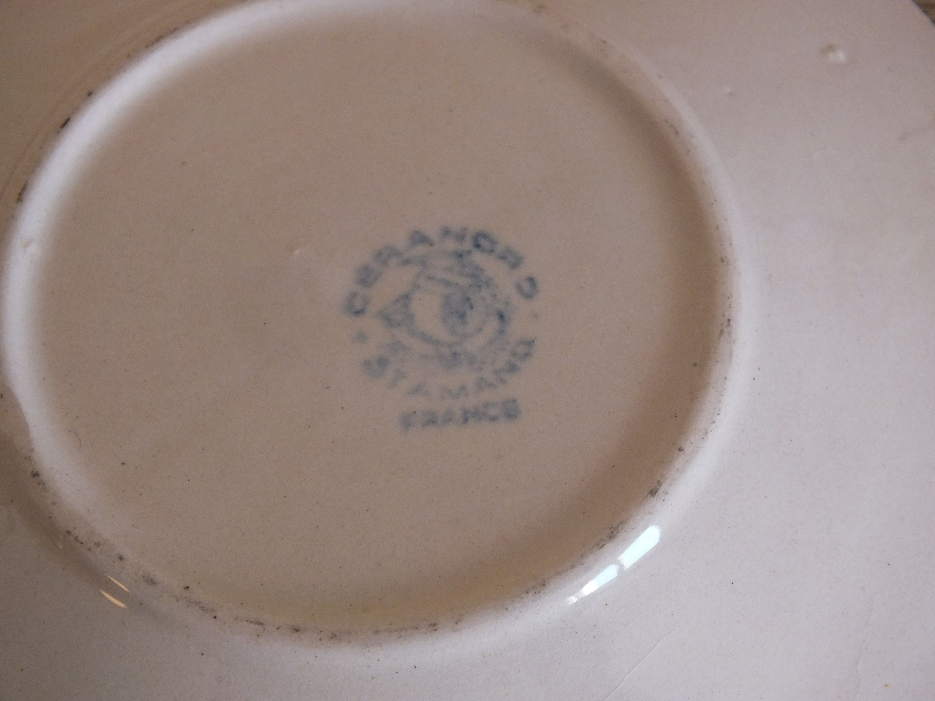 Set of 7 powder pink coffee cups Céranord Saint Amand