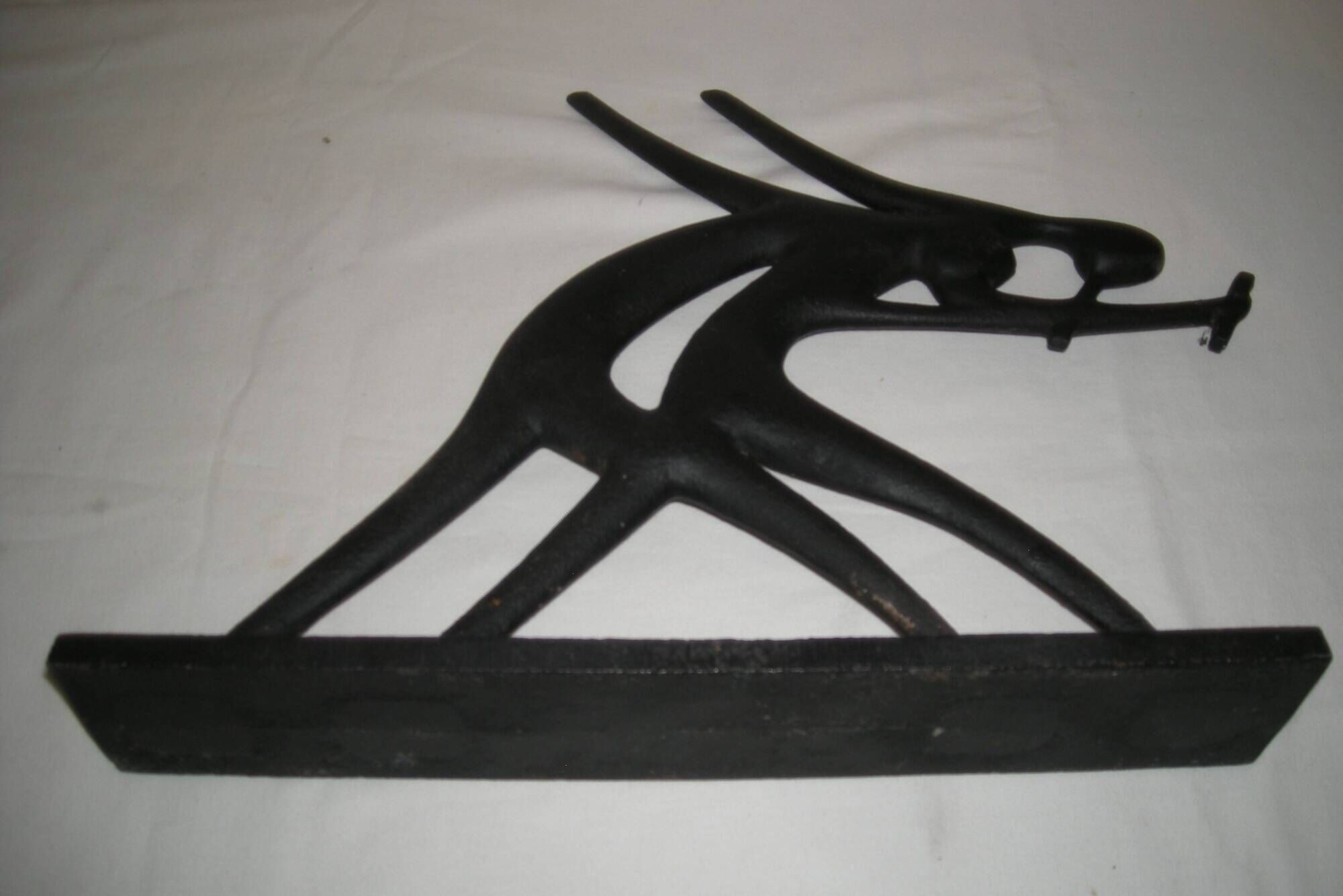 Modernist cast iron statuette from the 1950s.