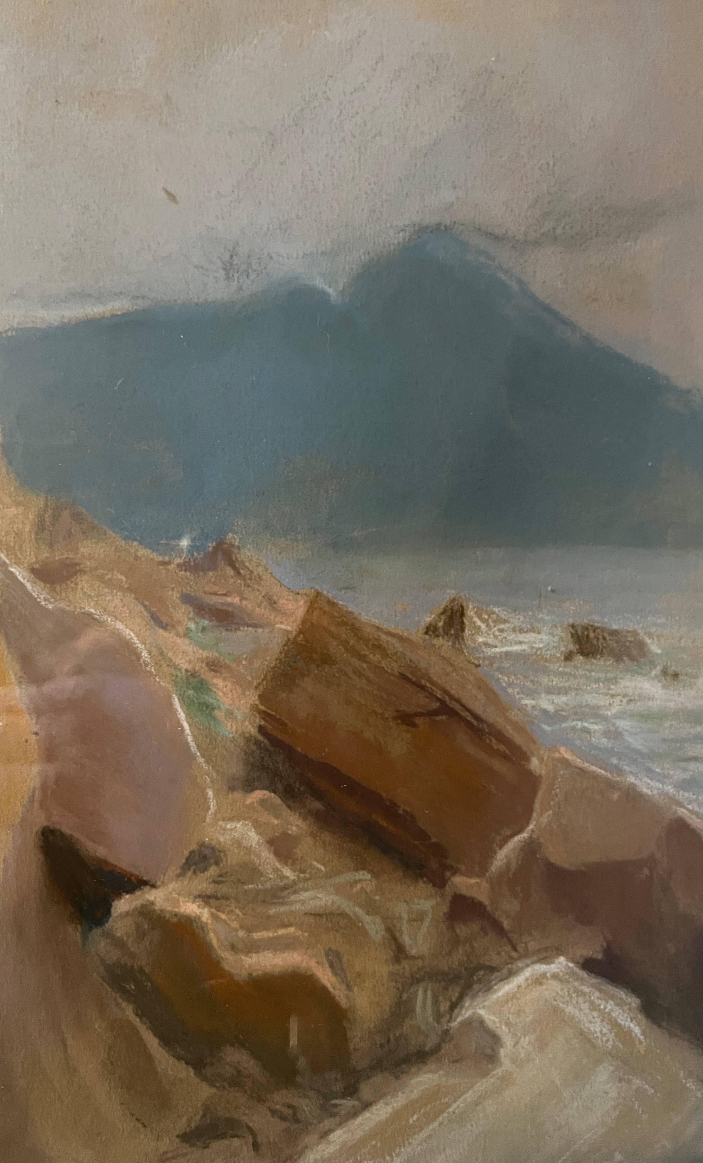 Tableau Pastel Ed. Pannetier (1884-1965) Marine