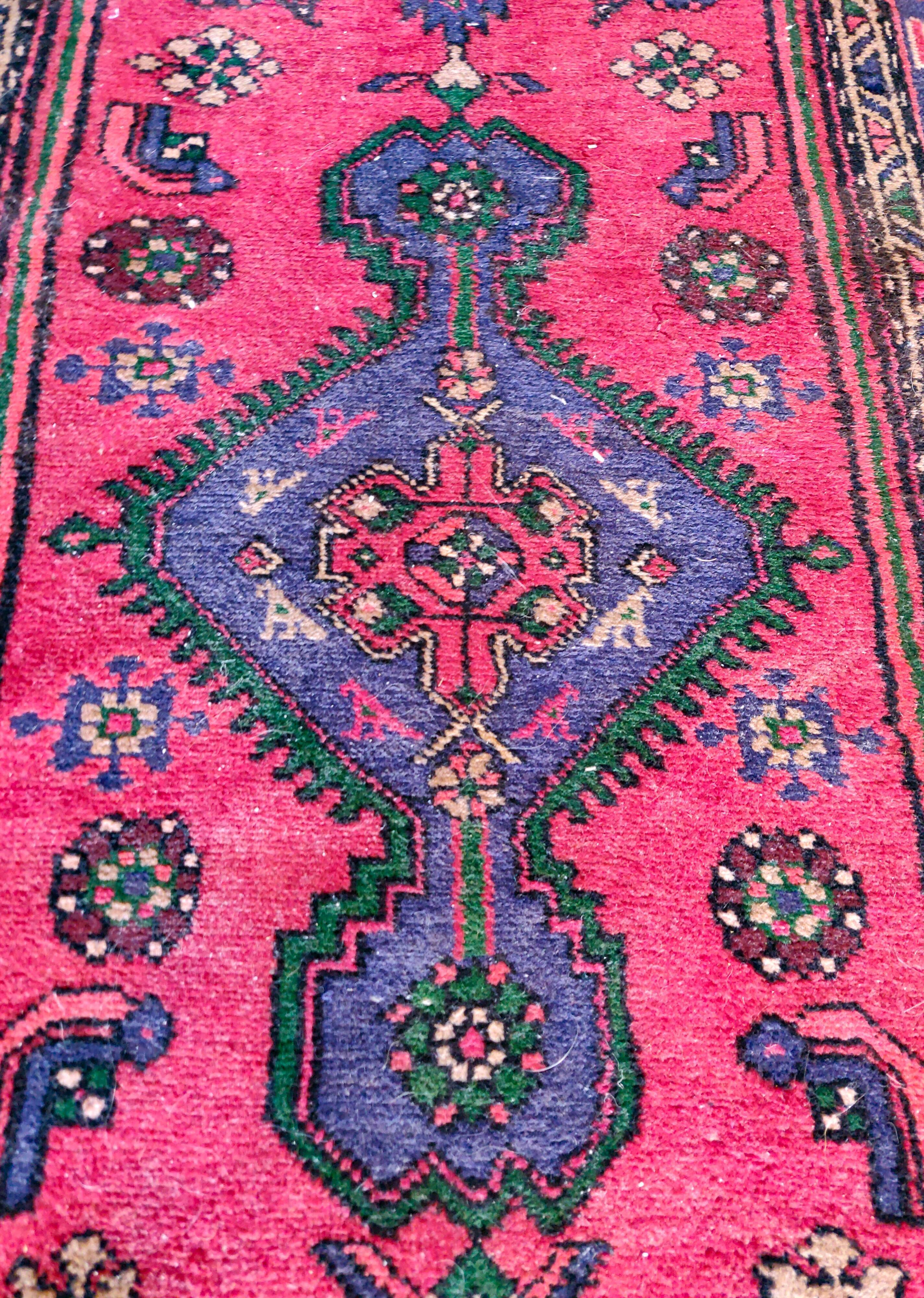 Moroccan handmade wool rug 215 cm x 120 cm