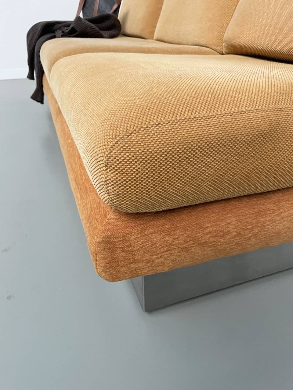 Jacques Charpentier 3-seater stainless steel sofa