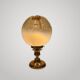 Italian Murano glass lamp, silver metal by Toni Zuccheri for Mazzega.