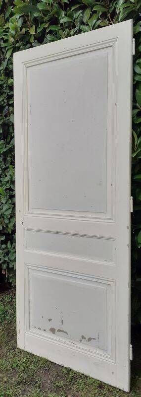 Communication door h221xl90cm old paneled, molded, interior