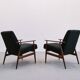 Henryk Lis armchair in black boucle 1960