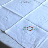 Nappe en lin brodée main