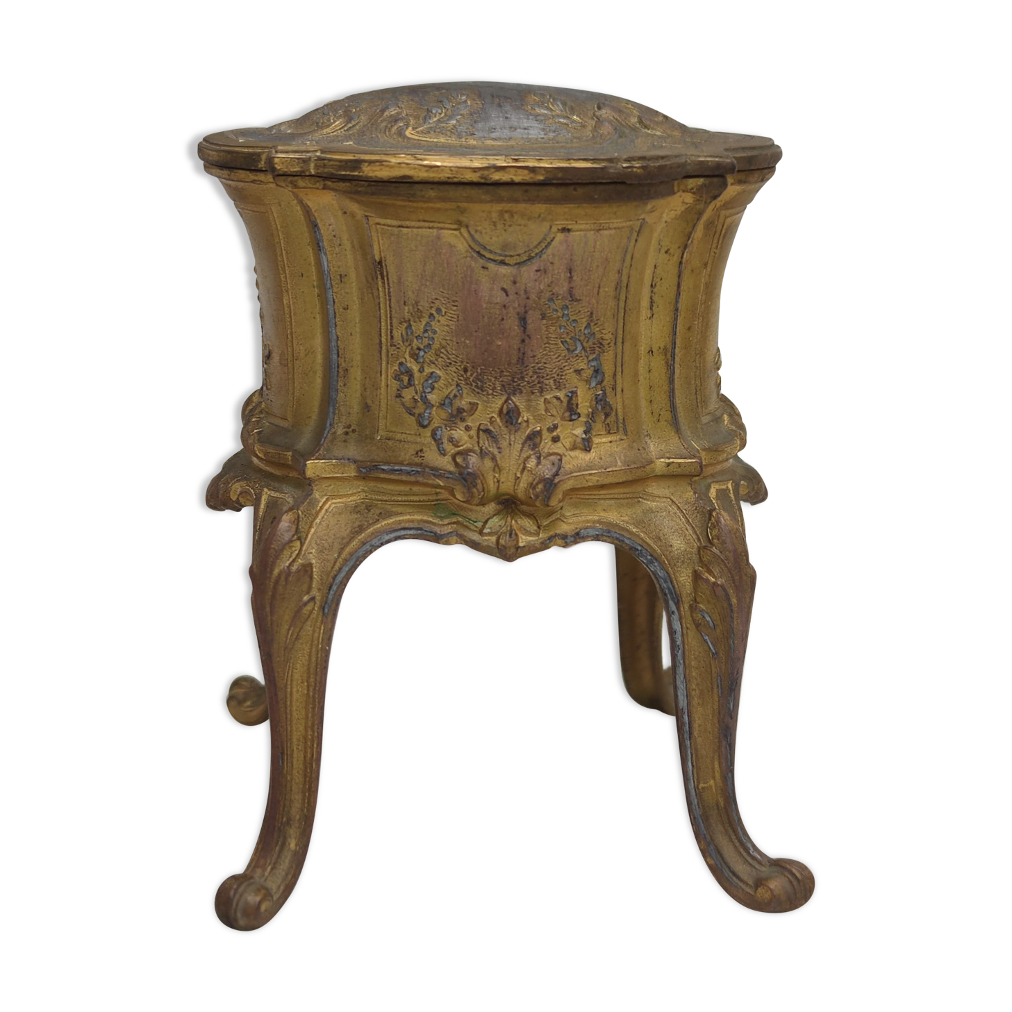 Boîte à bijoux, baguier en régule XIXème