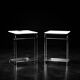 Vintage Mid-Century Italian Modern White Coffee Tables Carlotta