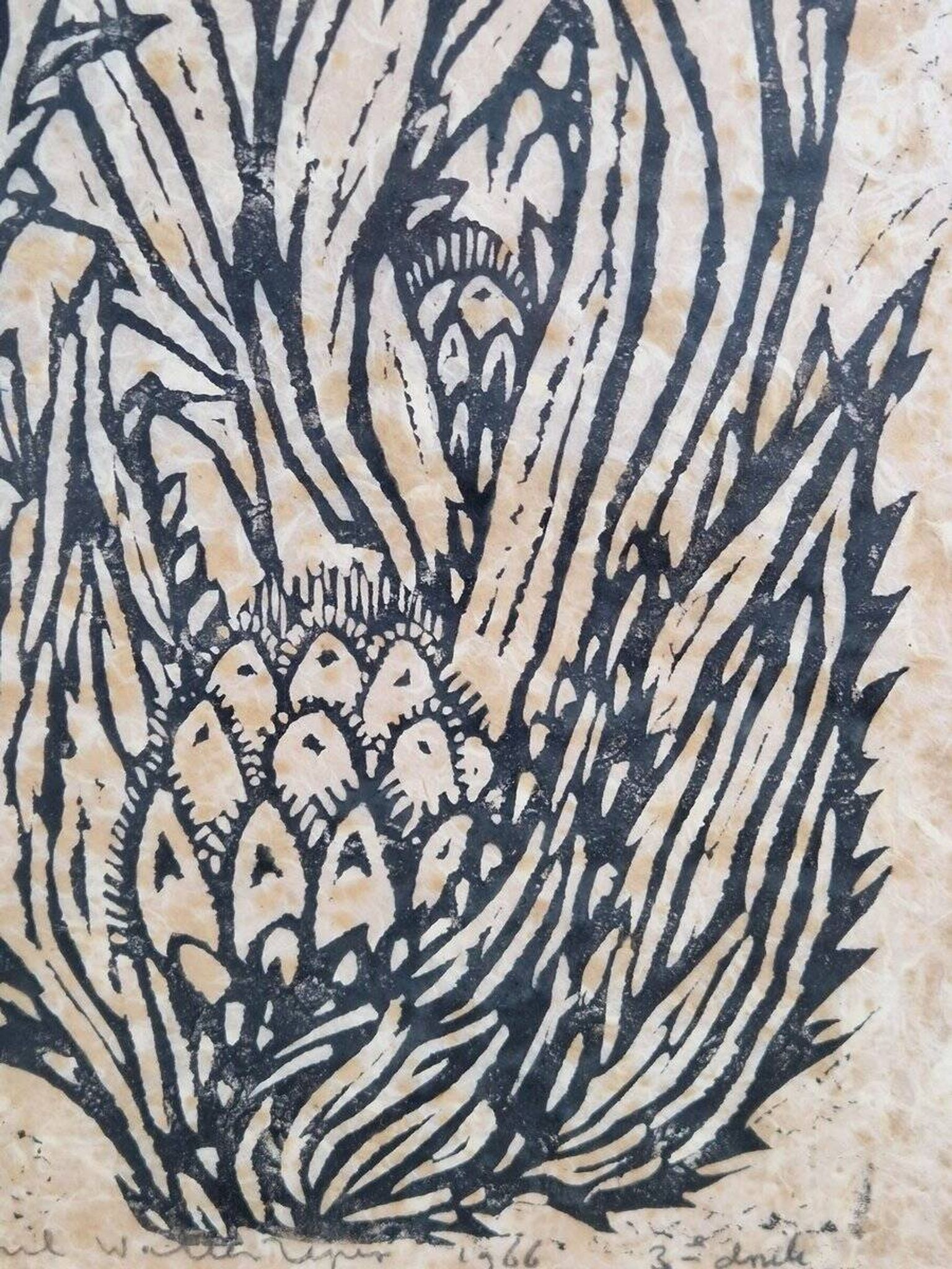 Wil Willerijn, Blackthorn, Etching on Handmade Paper, 1966