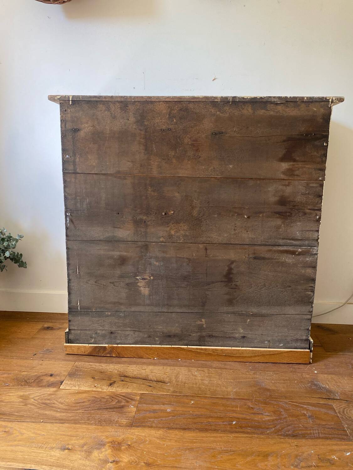 Antique Parisian sideboard in patinated beige wood