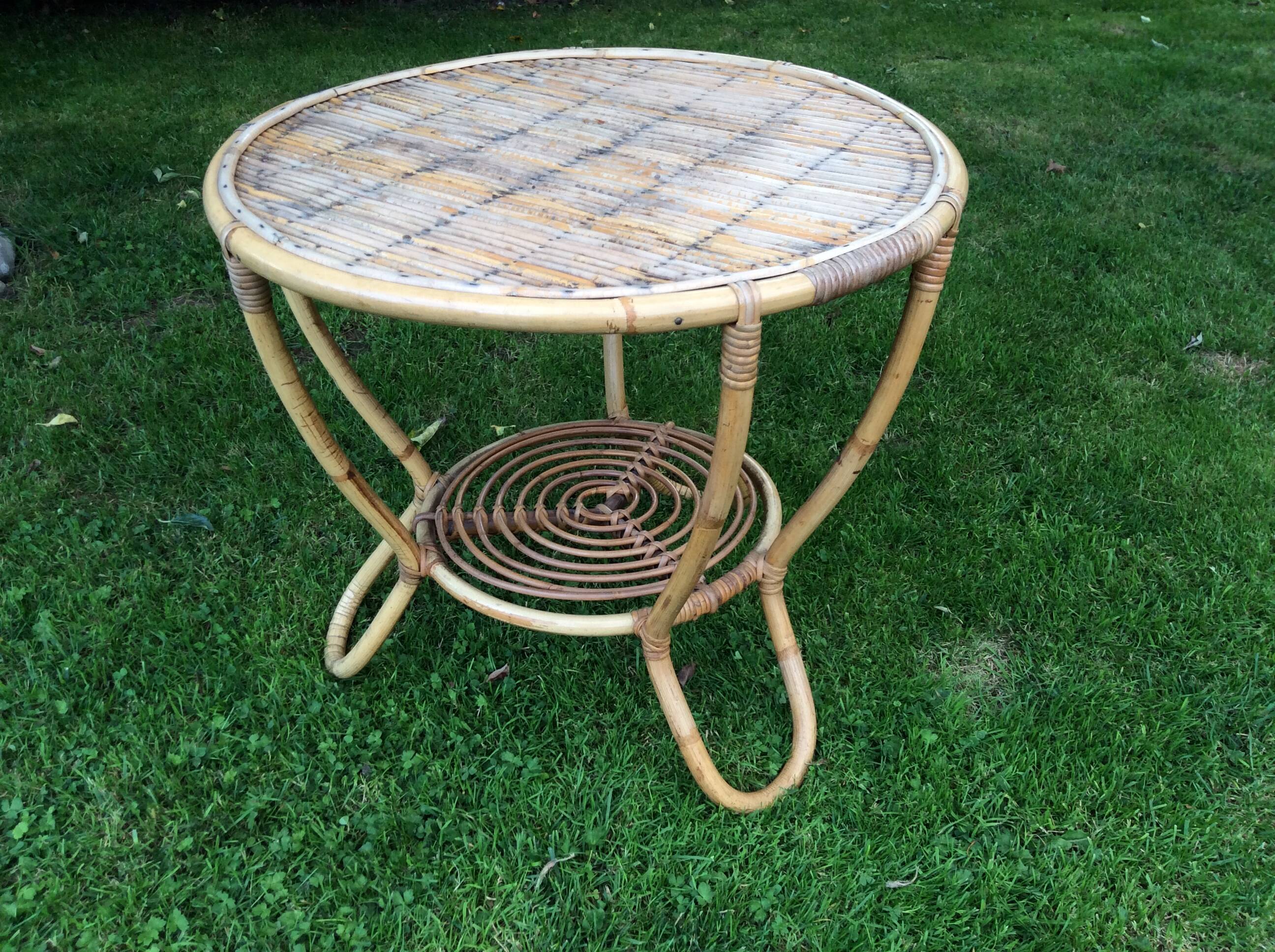 Rattan coffee table