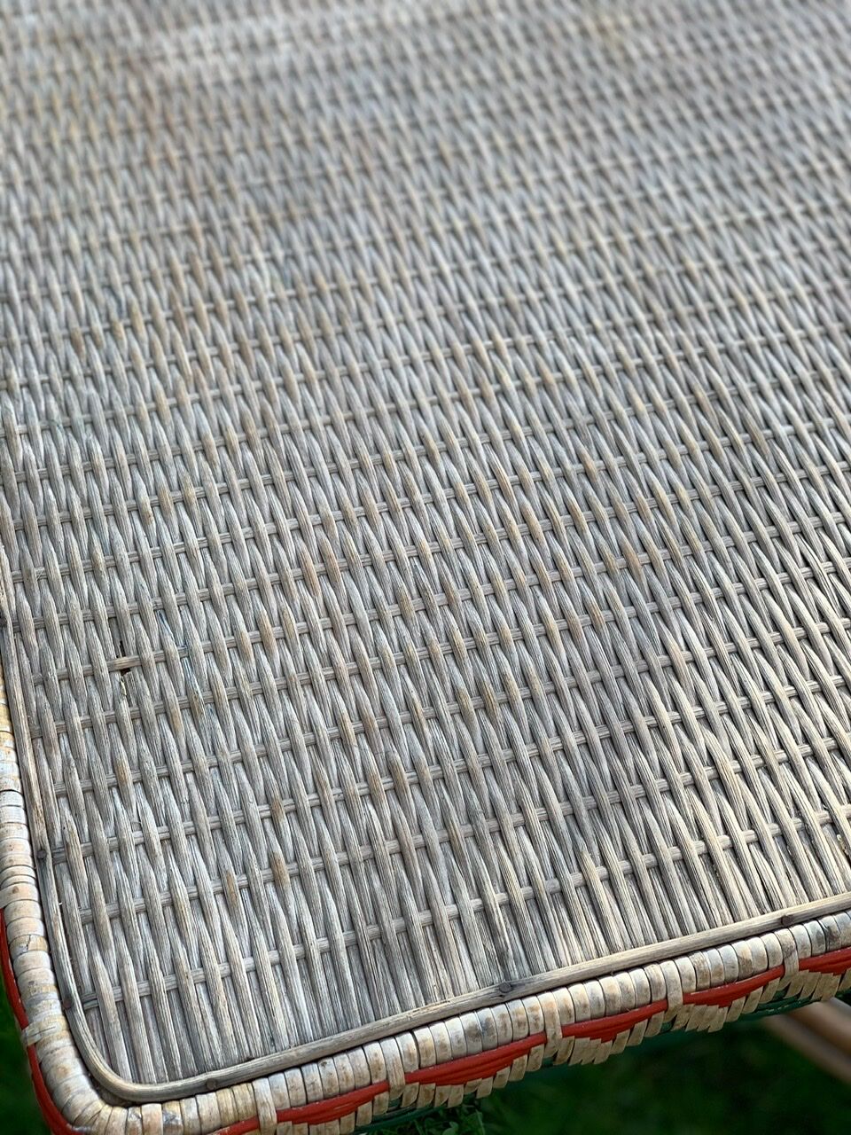 High wicker and rattan table