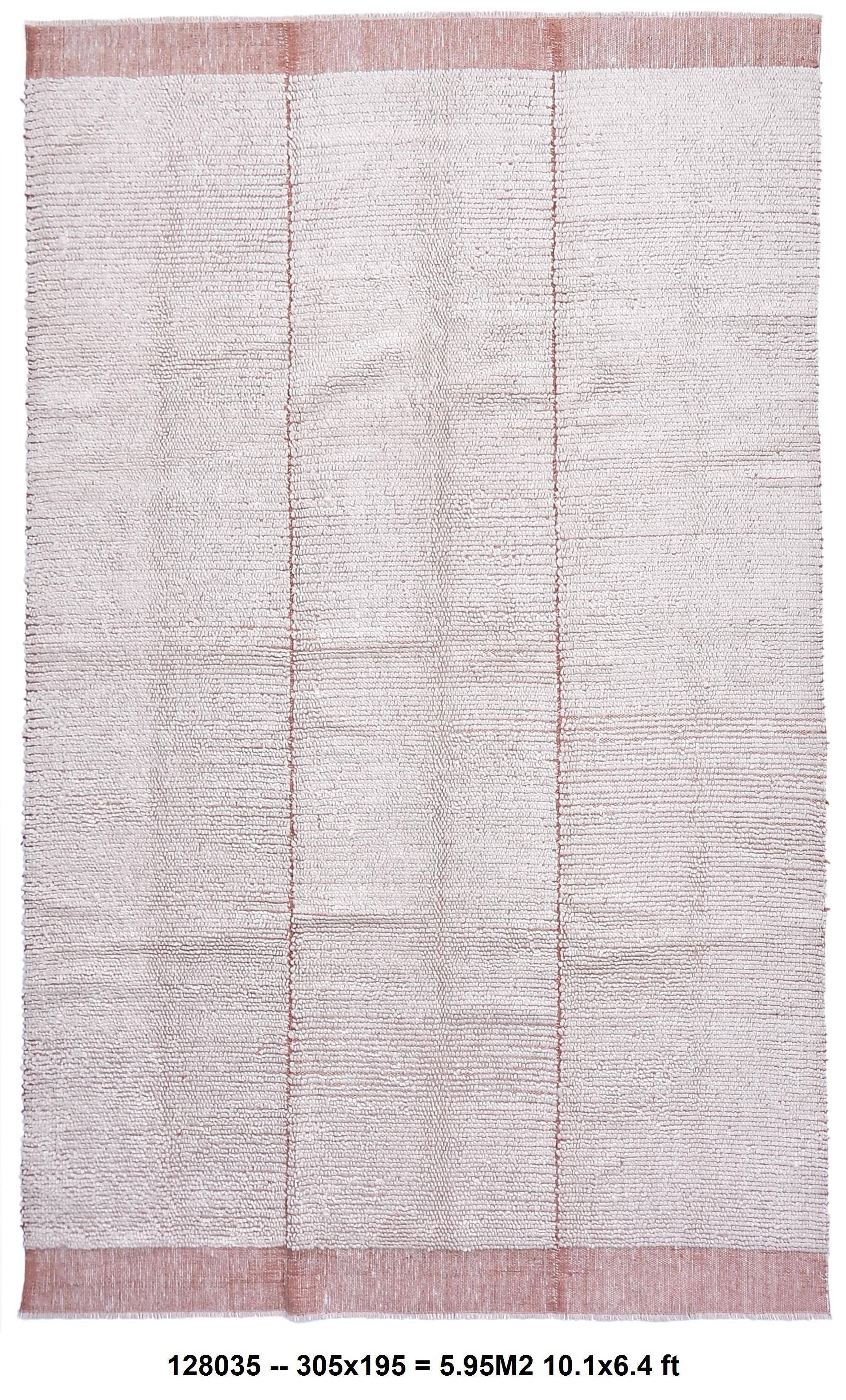 Wool Shaggy rug 200x300 cm , Hand made wool apricot orange carpet