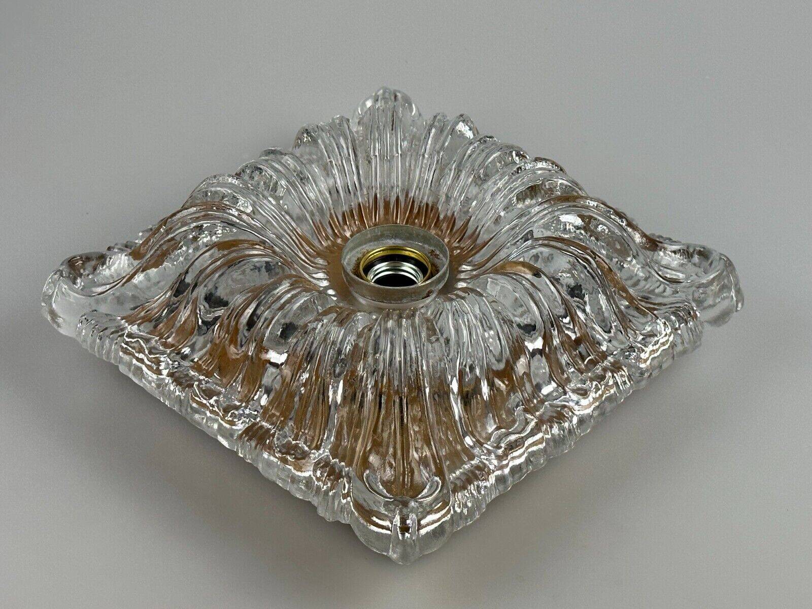 60s 70s ceiling lamp or wall lamp Germany Ice Glass Space Age Design