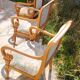 Three cross-back chairs in Restoration style.
