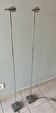 Pair of Herstal chrome steel floor lamps