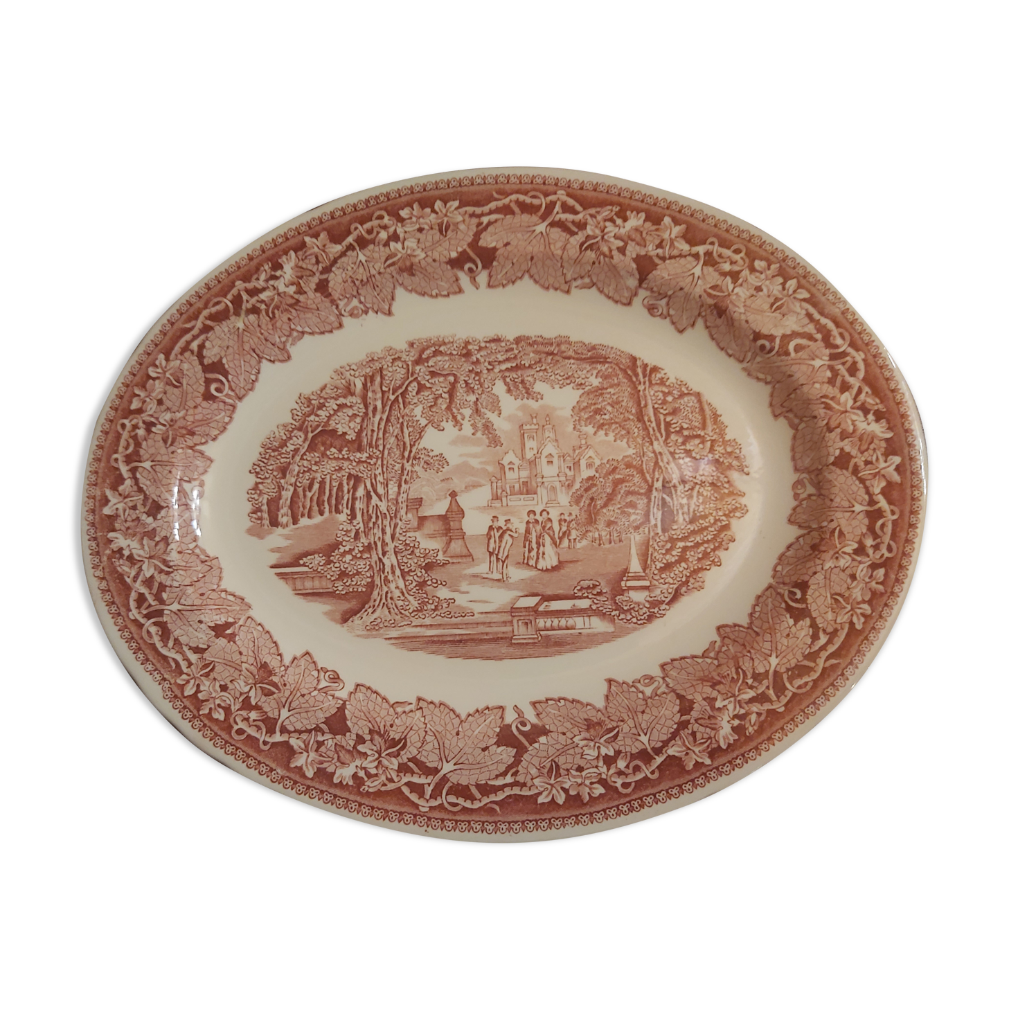 Oval dish in English porcelain Mason's Ironstone Vista