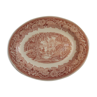 Plat ovale en porcelaine Anglaise Mason's Ironstone Vista