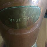 Vijfkan antique copper and brass coal bucket
