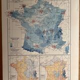 Ancienne carte de la France climatique de 1945