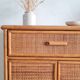 Buffet rotin vintage circa années 70