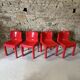 4 chairs model 4875 by C. Bartoli for Kartell, 1970