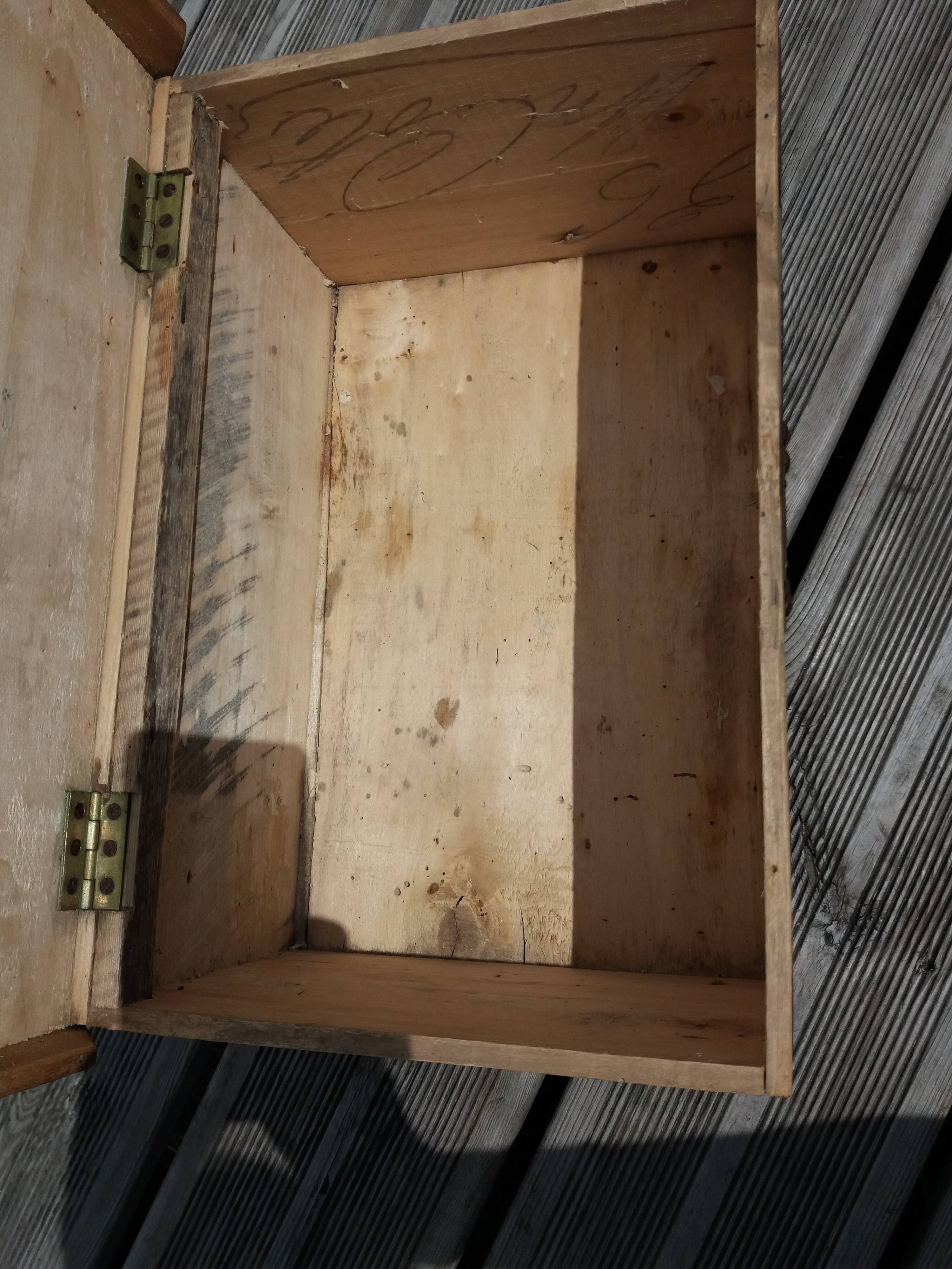 Old wooden box chest