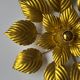 Large gold floral wall sconce