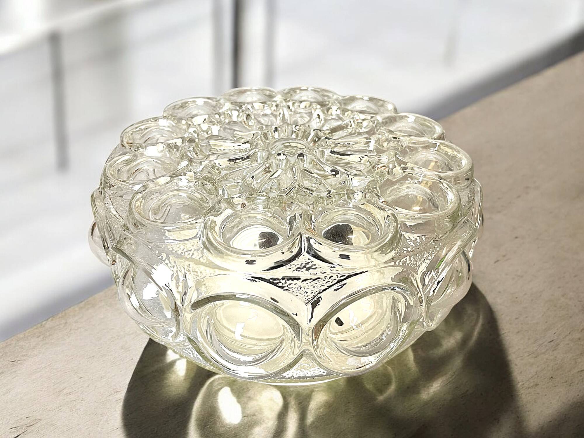 Helena Tynell style bubble glass flush mount lamp