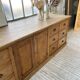 XXL solid oak counter sideboard