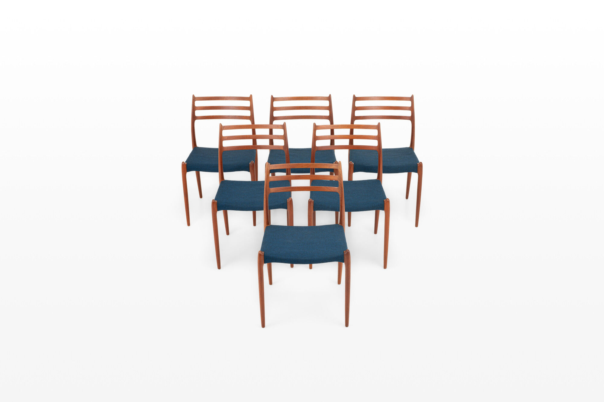 Dining Chairs Model 78 by Niels O. Møller for J.L. Møllers, 1960s, Set of 6