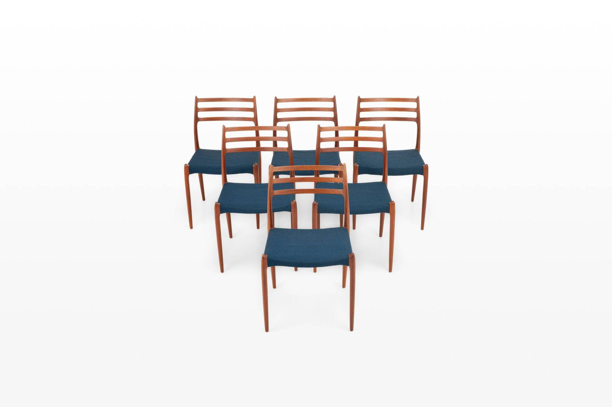 Dining Chairs Model 78 by Niels O. Møller for J.L. Møllers, 1960s, Set of 6