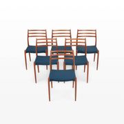 Dining Chairs Model 78 by Niels O. Møller for J.L. Møllers, 1960s, Set of 6