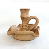 Large handmade Vallauris France ceramic ashtray candle holder