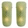 Set of Two Mid-Century Modern Green "Graniglia" Rombus Murano Glass Wall Sc