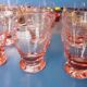 Set of 11 Art Deco water glasses from the 1940s
